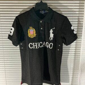 Black collared polo "Chicago"